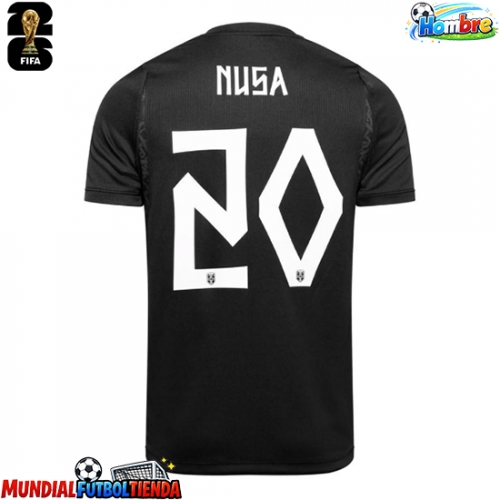 Camiseta Noruega Antonio Nusa #20 Segunda Equipación Replica Mundial 2026 mangas cortas